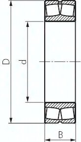Lozysko barylkowe, DIN 635, 65x140x48,0mm, otwarty
