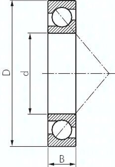 Lozysko kulkowe skosne jednorzedowe, DIN 628, 90x190x43mm, otwarty
