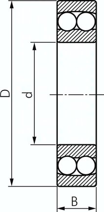 Lozysko kulkowe cylindryczne DIN 630, 85x150x36mm, otwarty