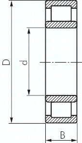 Lozysko waleczkowe-walcowe, DIN 5412, 45x85x19mm, konstrukcja NU