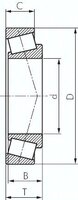 Lozysko waleczkowo-stozkowe, DIN ISO 355, 30x62x16mm, otwarty