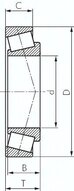 Lozysko waleczkowo-stozkowe, DIN ISO 355, 45x85x19mm, otwarty