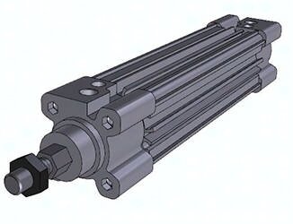 Siłownik ISO15552 profilowy z tłoczyskiem z zabezpieczeniem przed obrotem CP96KDB80-200 SMC