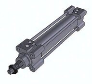 Siłownik ISO15552 z tuleją okrągłą i tłoczyskiem zabezpieczonym przed obrotem C96KDB32-50 SMC