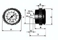 KP8-6-50 SMC Panelmanometer