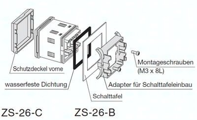 ZS-26-B SMC Adapter für Schalttafelein