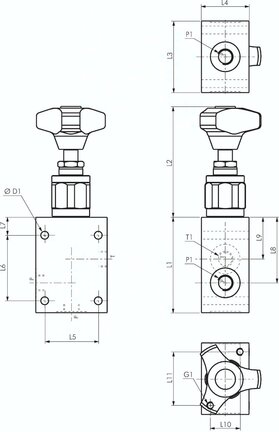 Zawór ogranicznika cisnienia Bosch-Rexroth G 1/2",50 bar/120 l/min