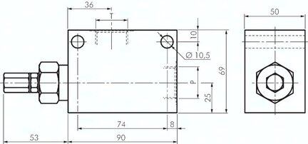 Zawór redukcyjny cisnienia G 3/4", maks. 350 bar, maks. 150 l/min