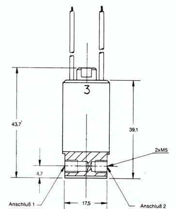 Elektrozawór miniaturowy 2/2 (NC) M5, 24 V DC