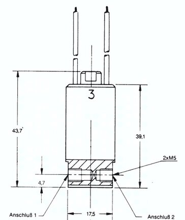 Elektrozawór miniaturowy 3/2 (NC) M5, 24 V DC