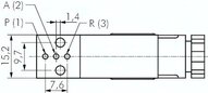 Zawór pilot 3/2 (NC) sterowany elektrycznie, przyłącze kołnierzowe, 115 V AC