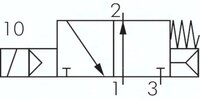 Elektrozawór 3/2 G 1/4 (NO), 230 V AC