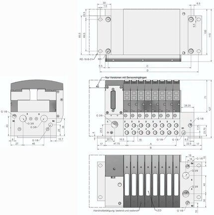 Wyspa zaworowa RE 46, n=14, Profibus DP