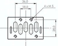 Elektrozawór ISO 1 5/3, w poł. środkowym odcięty, 12 V DC