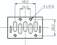 Elektrozawór 5/2 ISO 2, powrót powietrzem i sprężyną, 24 V DC