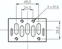 Elektrozawór ISO 2 5/3, w poł. środkowym odpowietrzony, 12 V DC