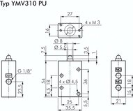Zawór krańcowy z popychaczem 3/2 G 1/8
