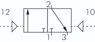 Zawór pneumatyczny 3/2 G 1/8, bistabilny