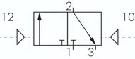 Zawór pneumatyczny 3/2 G1/4 (sterowanie G1/8), bistabilny