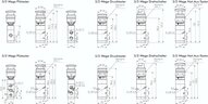 Zawór mechaniczny 3/2 G 1/4, przycisk grzybkowy czarny