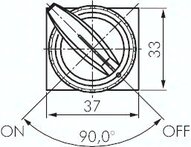 Zawór mechaniczny 3/2 G1/4, przełącznik pokrętny