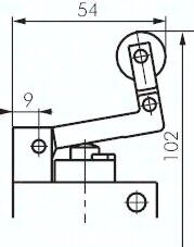 Zawór mechaniczny sterowany dźwignią z rolką jednokierunkową 3/2 (NC/NO) G 1/4
