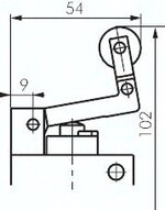 Zawór mechaniczny sterowany dźwignią z rolką jednokierunkową 3/2 (NC/NO) G 1/4