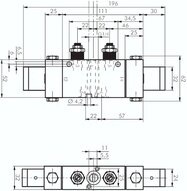 Zawór oscylacyjny 5/2 G 1/4" sterowany skokiem siłownika