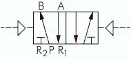 Zawór pneumatyczny 5/2 G3/8 (pilot G1/8), bistabilny