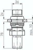 Zawór do montażu tablicowego 5/2 M5, otwór 30 mm, przełącznik pokrętny