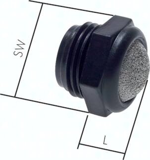 Tlumik G 1/4", tkanina druciana, Poliamid