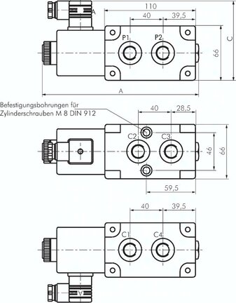 Cewka do zaworu hydraulicznego 6WV38, 12V DC
