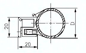 Tasma mocujaca do wylacznika cylindrowego ZS24/ZS220, Ø 125 - 200 mm