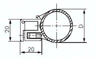 Tasma mocujaca do wylacznika cylindrowego ZS24/ZS220, Ø 125 - 200 mm