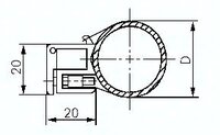 Tasma mocujaca do wylacznika cylindrowego ZS24/ZS220, Ø 8 - 25 mm