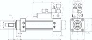 Siłownik z hydrauliczną regulacją prędkości, D50x100, (XLB50/100LXXA) - Air-Com