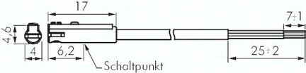 Elektr. wylacznik cylindrowy 3-przewodowy czujnik elektroniczny (PNP)