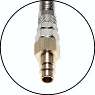 Przewód spiralny, PA 12x9 mm, z szybkozłączką i króćc., obrotowe, 7,5 m