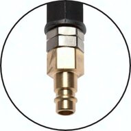 Przewód spiralny, PUR 12x8 mm, z szybkozłączką i króćc., obrotowe, 7,5 m