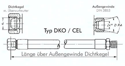 Wąż hydrauliczny 2 SN, DKO/CEL 12 L (M18x1,5), 1500mm