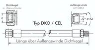 Wąż hydrauliczny 2 SN, DKO/CEL 12 L (M18x1,5), 2200mm