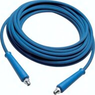 Wąż do myjek ciśnieniowych, DN8, 20 m, 2x 3/8"(GZ), niebieski