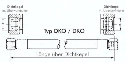 Wąż hydrauliczny 2 SN, DKO/DKO 22 L (M30x2,0), 800mm