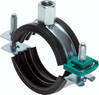 Obejma do rur, 124 - 132mm, stal cynkowana z wkładem gumowym