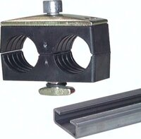 Obejma rurowa podwójna, do rury 42mm (1 1/4"), do szyn nośnych KMA, szyna C