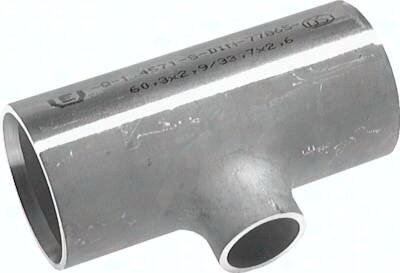 Trójnik hamburski 88,9x3,2mm/76,1x2,9mm, bezszwowy, stal P235GH-TC1