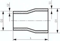 Redukcja hamburska 219,1x2,9mm/139,7x2,6mm, spawana, stal nierdzewna