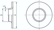 Podkładka do kołnierza luźnego, DN500/PN10, 508,0x3,0mm, stal nierdzewna