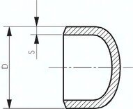 Zaślepka hamburska, 76,1x2,9mm, DIN 28011/2617, stal P235GH-TC1