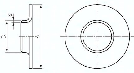Podkładka do kołnierza luźnego, DN65/PN10, 76,1x2,5mm, stal nierdzewna